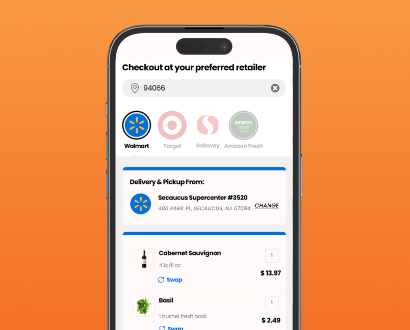 Mobile checkout containing a multi-product retailer bundle