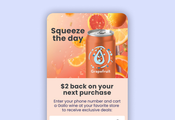 SmartCapture opt-in form on a Click2Cart experience