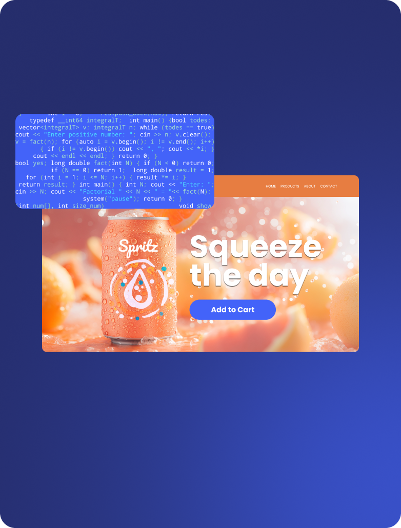 Custom commerce experience displayed on a laptop and mobile phone