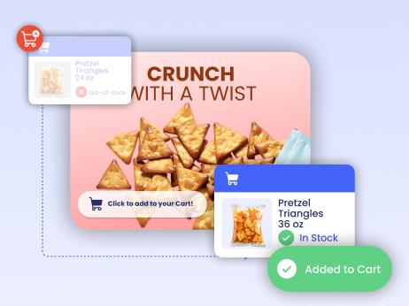 Pretzel Triangles 24oz out-of-stock swapped for an in-stock 36oz pack and added to cart